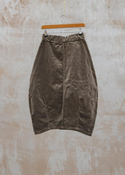 Cut Loose Mini Cord Lantern Skirt in Saddle