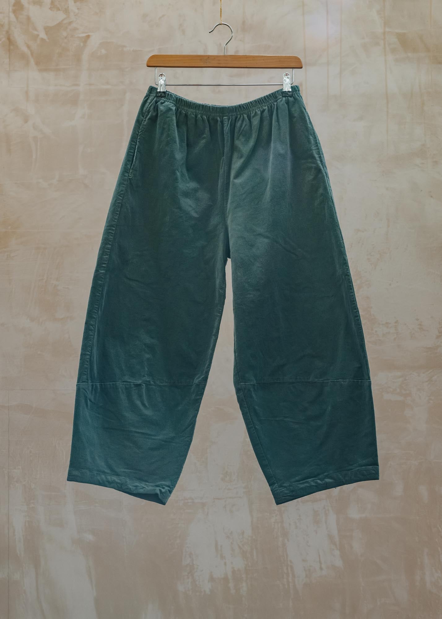 Cut Loose Mini Cord Lantern Trousers in Myrtle