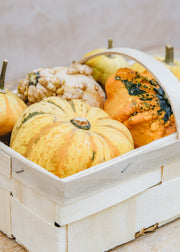 Ornamental Gourds Mixed Ornamental Gourd Collection in Basket