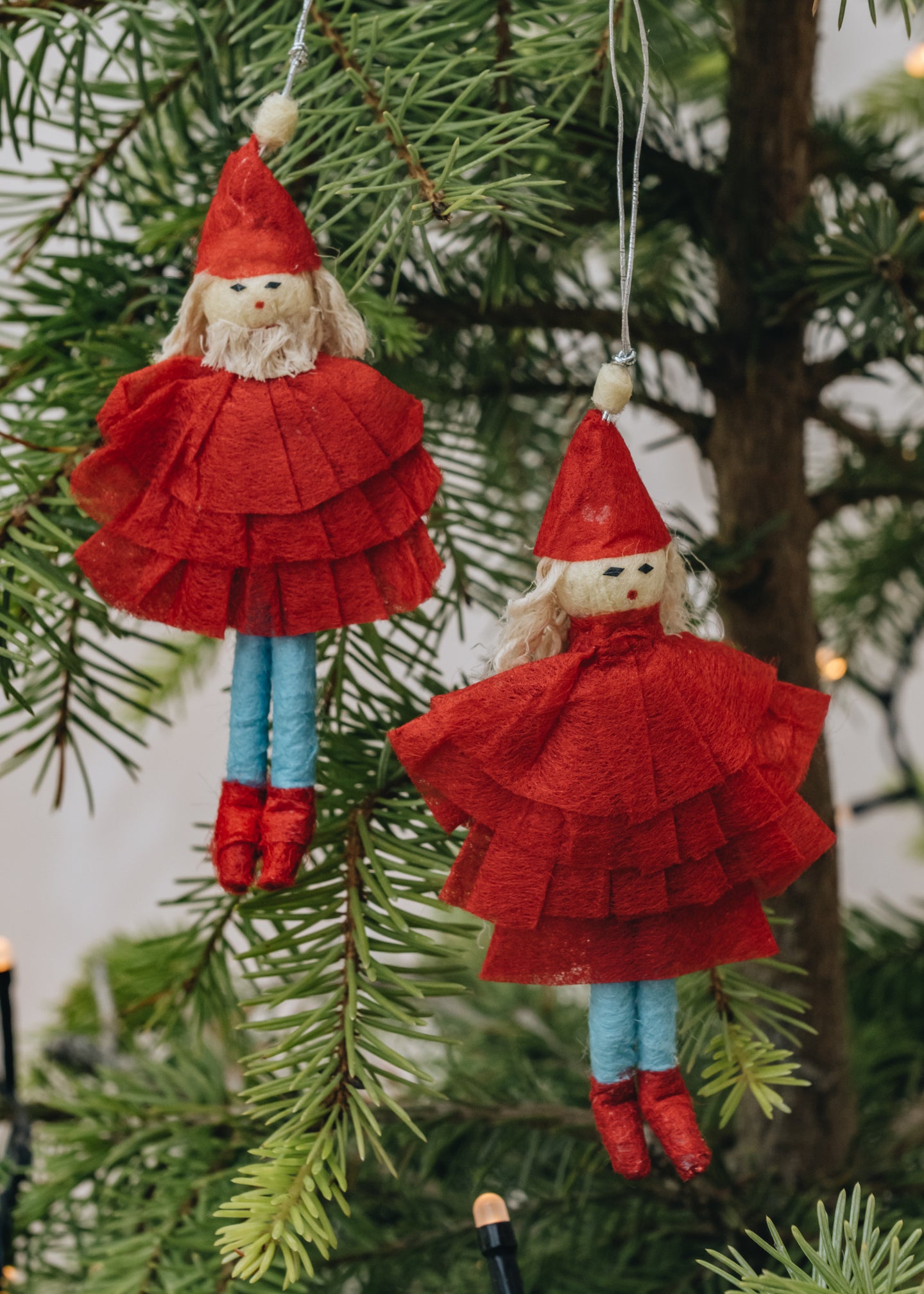 AfroArt Mr and Mrs Claus Ornaments