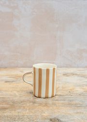 Candy Stripe Demi Mug in Latte
