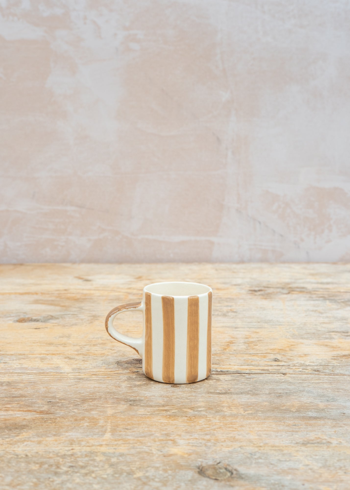 Candy Stripe Espresso Mug in Latte