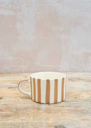 Candy Stripe Mug in Latte