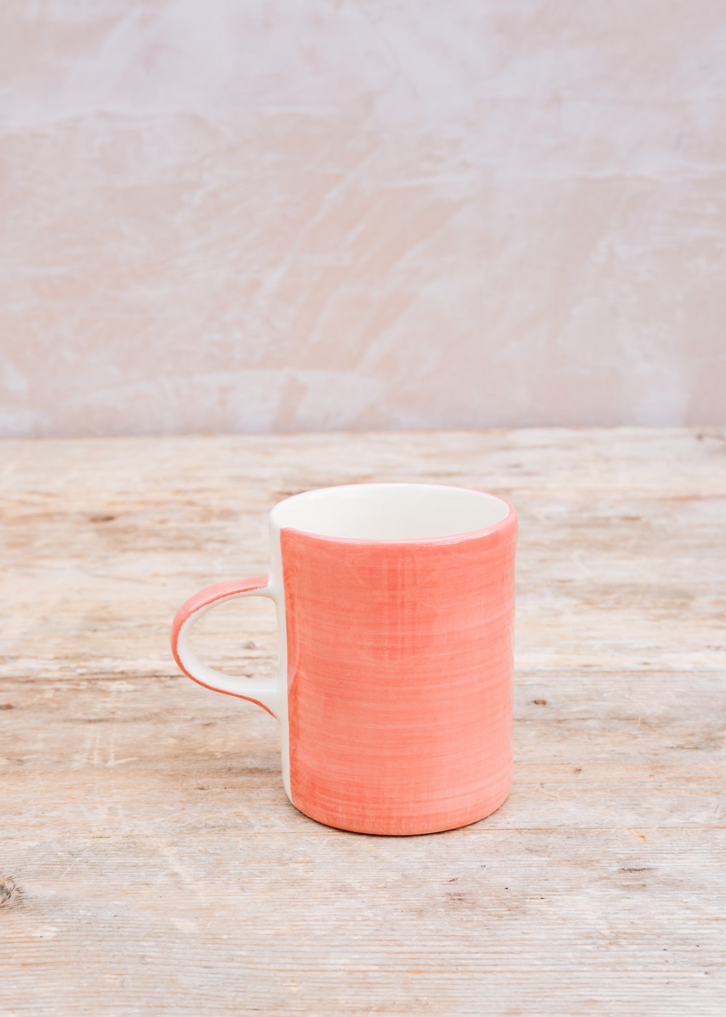 Maggie: Timeless Flowers Plain Wash Demi Mug in Rose