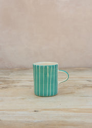Musango Pottery Sgrafitto Demi Mug in Mint