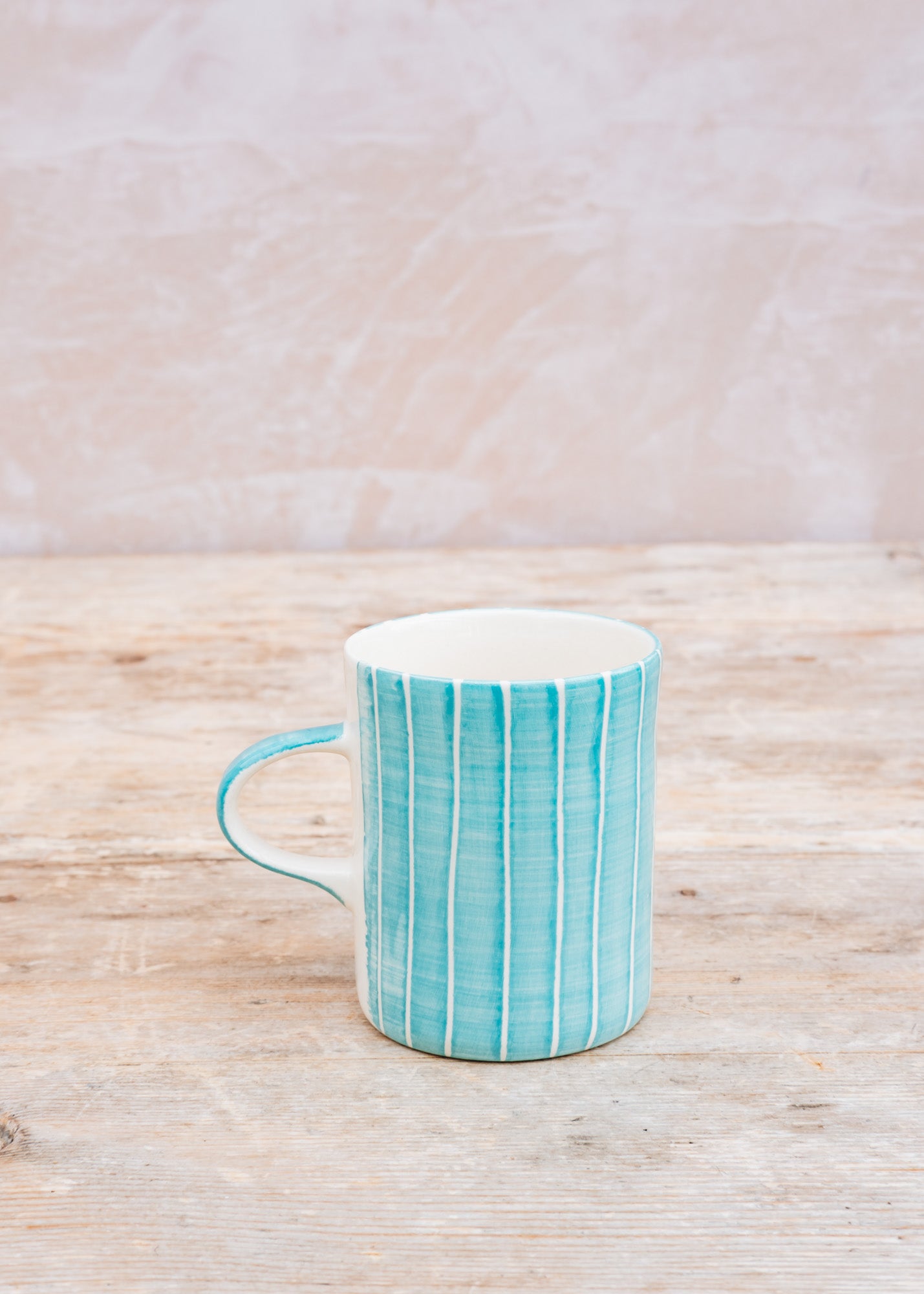 Musango Pottery Sgrafitto Demi Mug in Turquoise