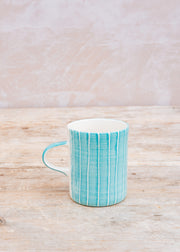 Musango Pottery Sgrafitto Demi Mug in Turquoise