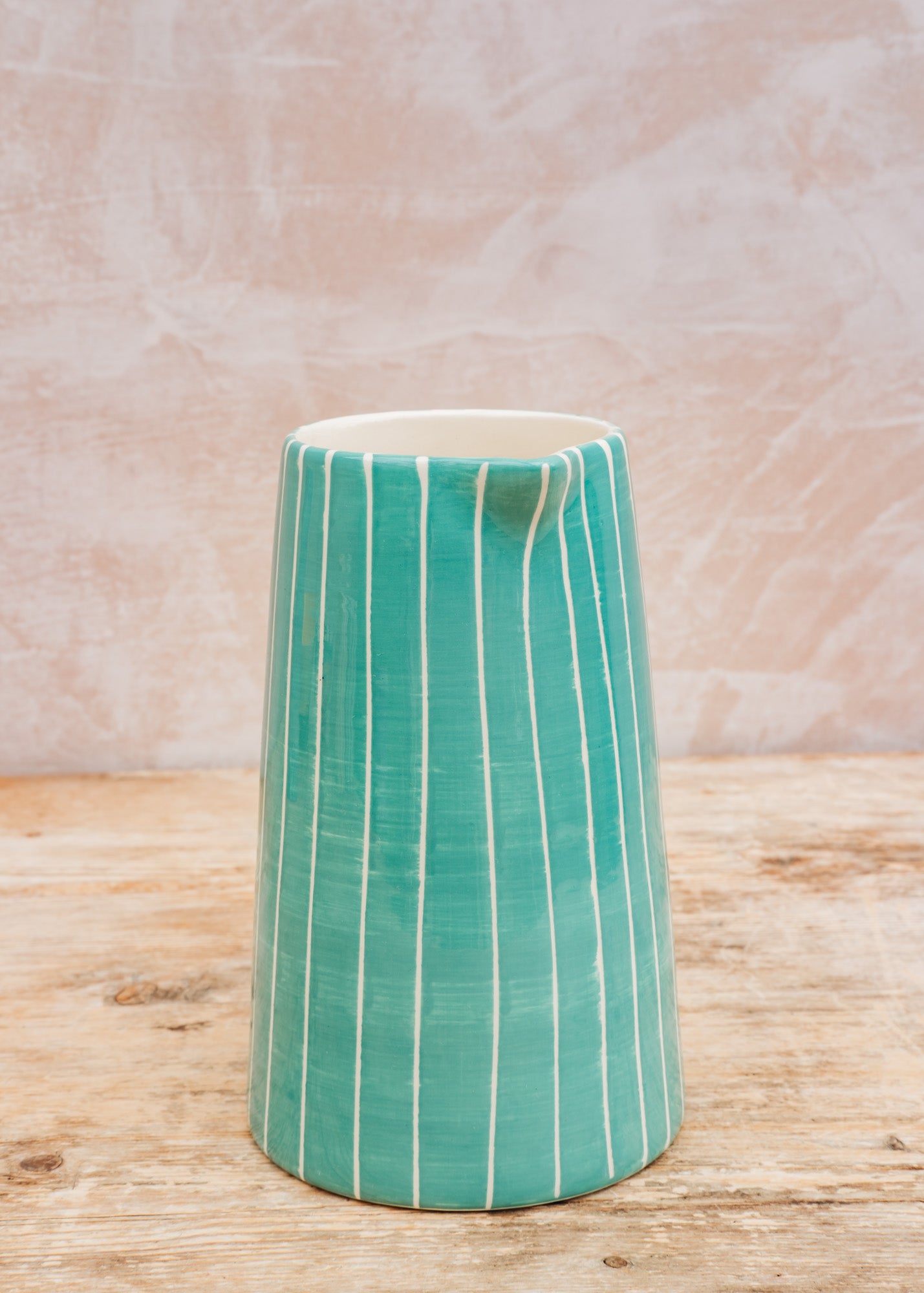 Musango Pottery Sgrafitto Pitcher in Mint