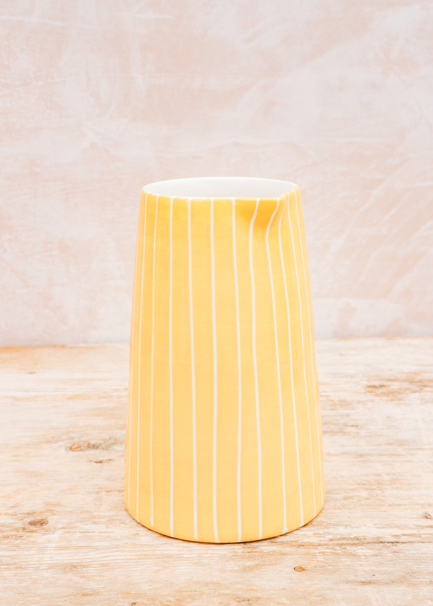 Musango Pottery Sgrafitto Pitcher in Turmeric