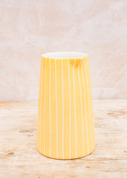 Musango Pottery Sgrafitto Pitcher in Turmeric