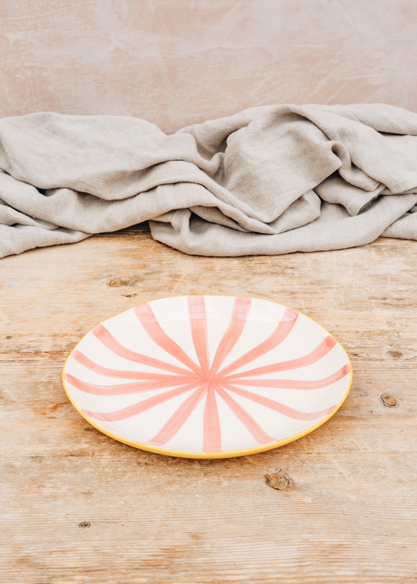 Musango Pottery Tri Colour Supper Plate in Sunrise