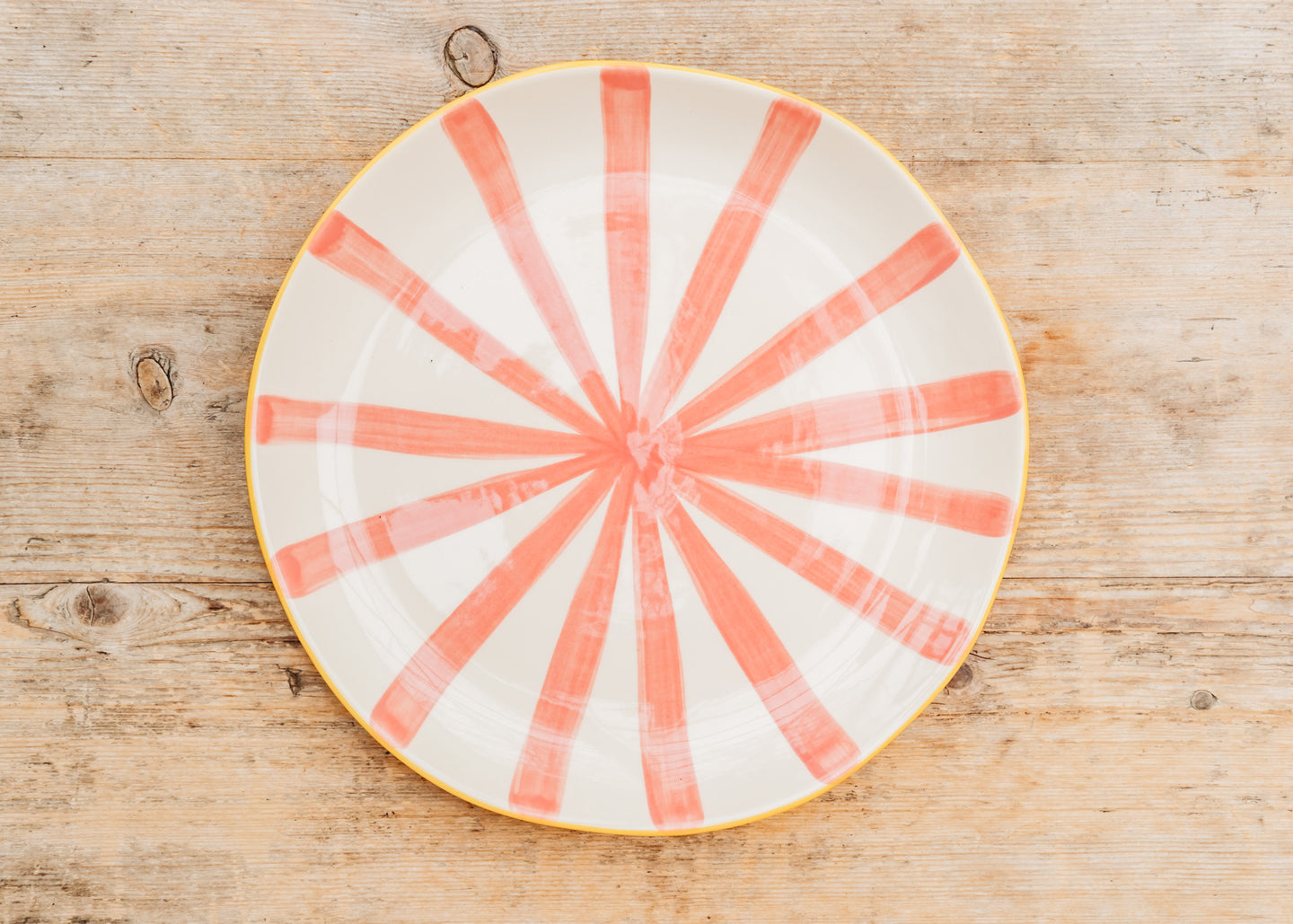 Musango Pottery Tri Colour Supper Plate in Sunrise