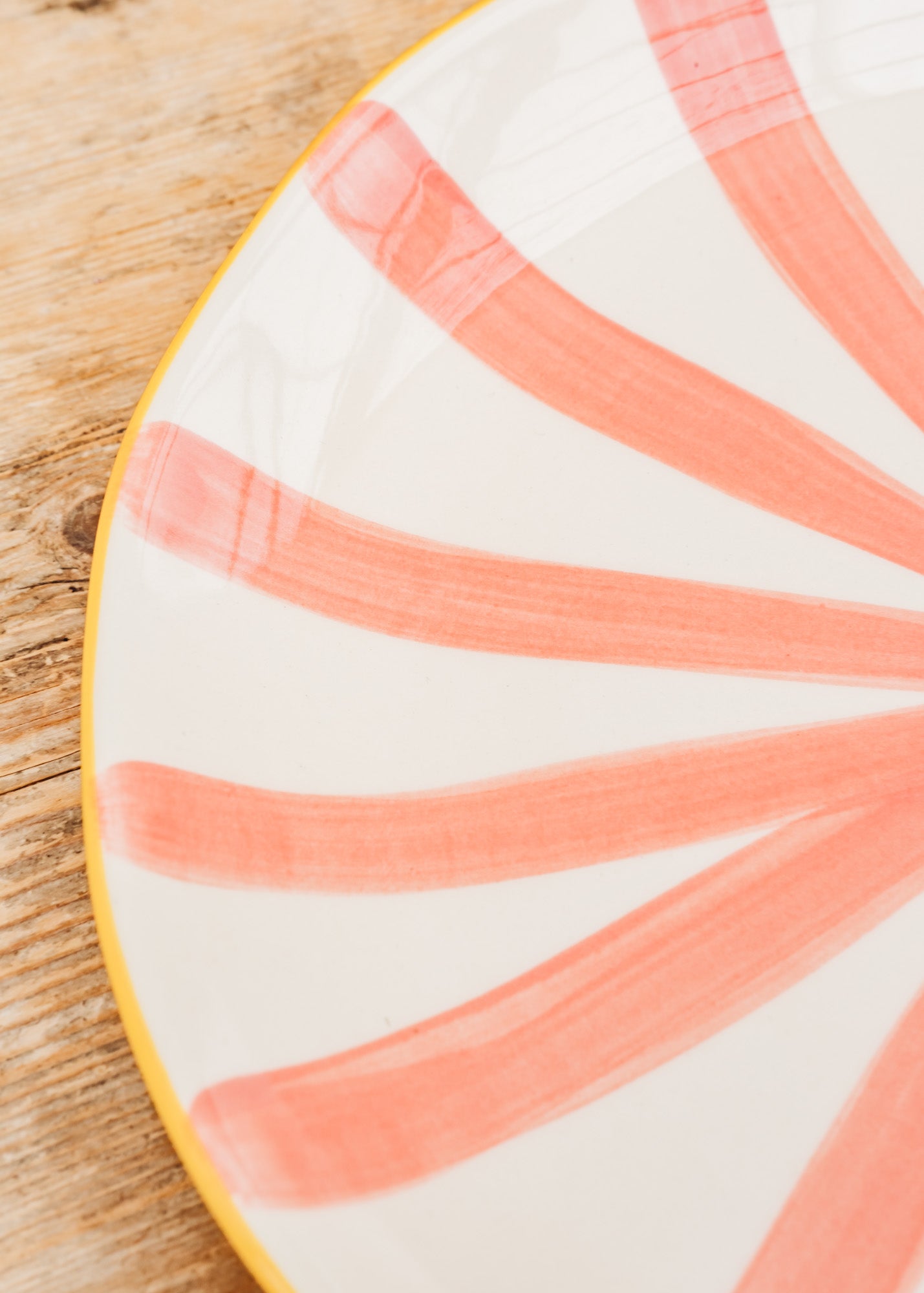 Musango Pottery Tri Colour Supper Plate in Sunrise