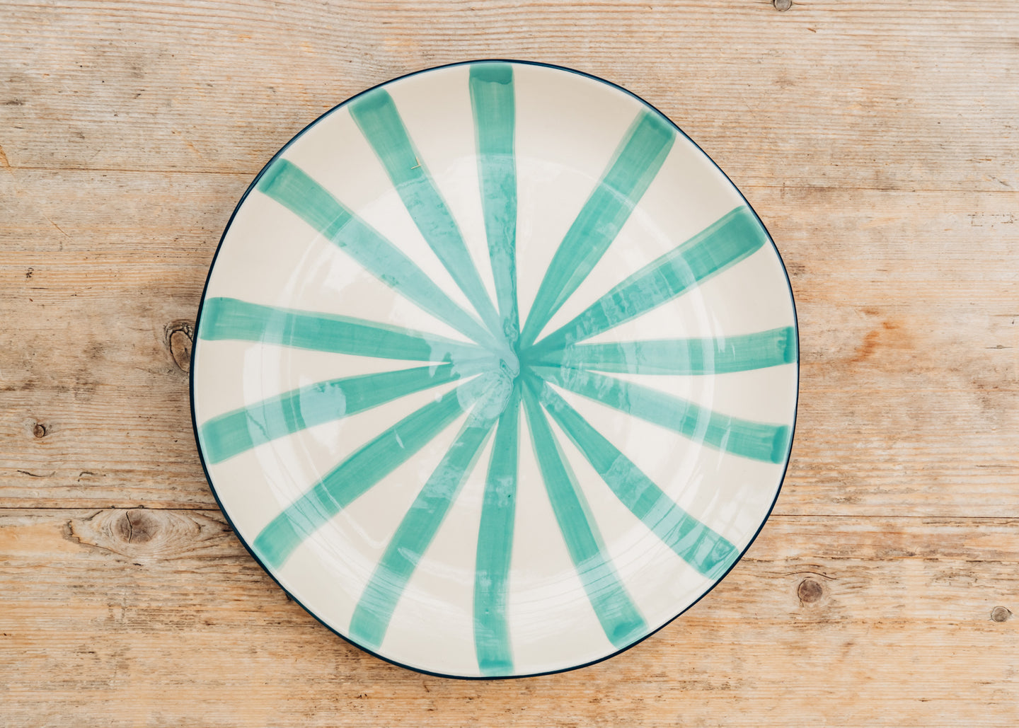 Musango Pottery Tri Colour Supper Plate in Tundra