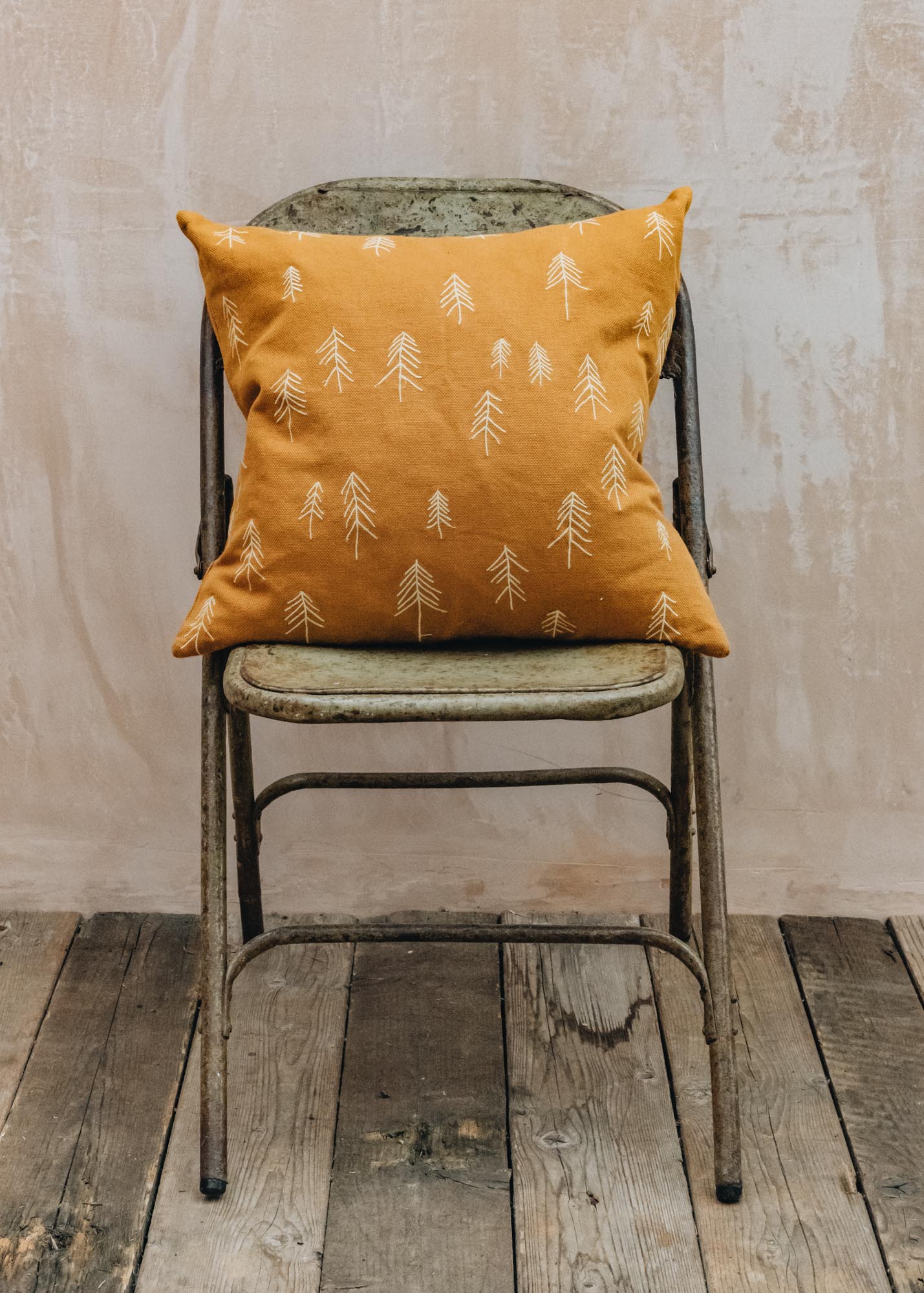 Fine Little Day Mustard Embroidered Cushion