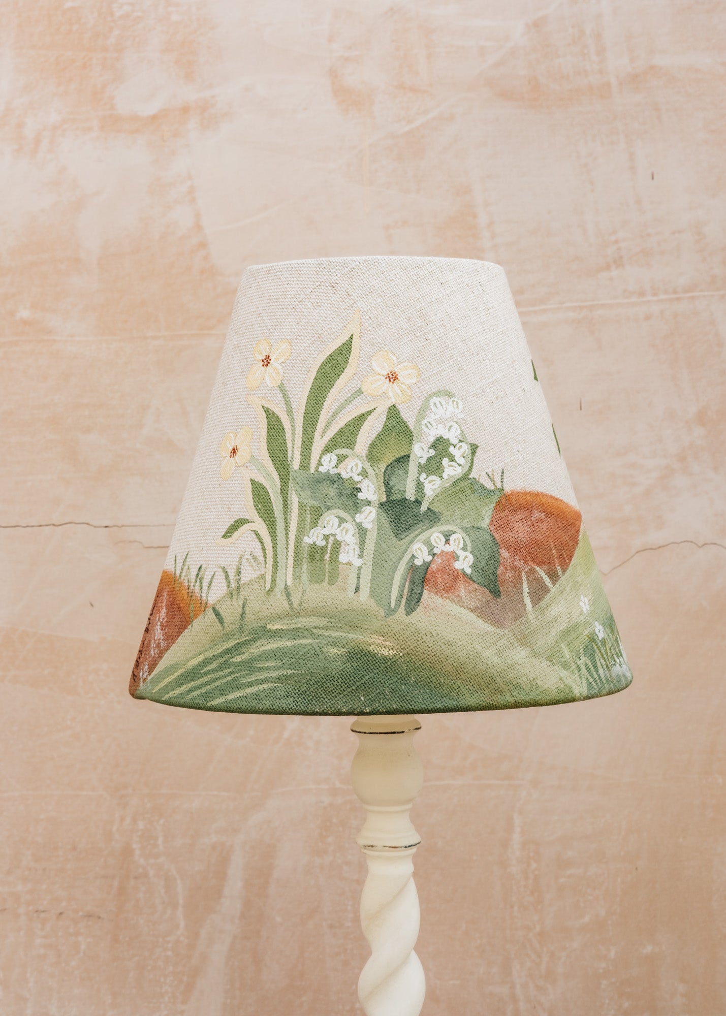 Natasha Hulse 'A Bed Of Spring' Woodland Floor Lily of the Valley Hand-Painted Lampshade, Style A