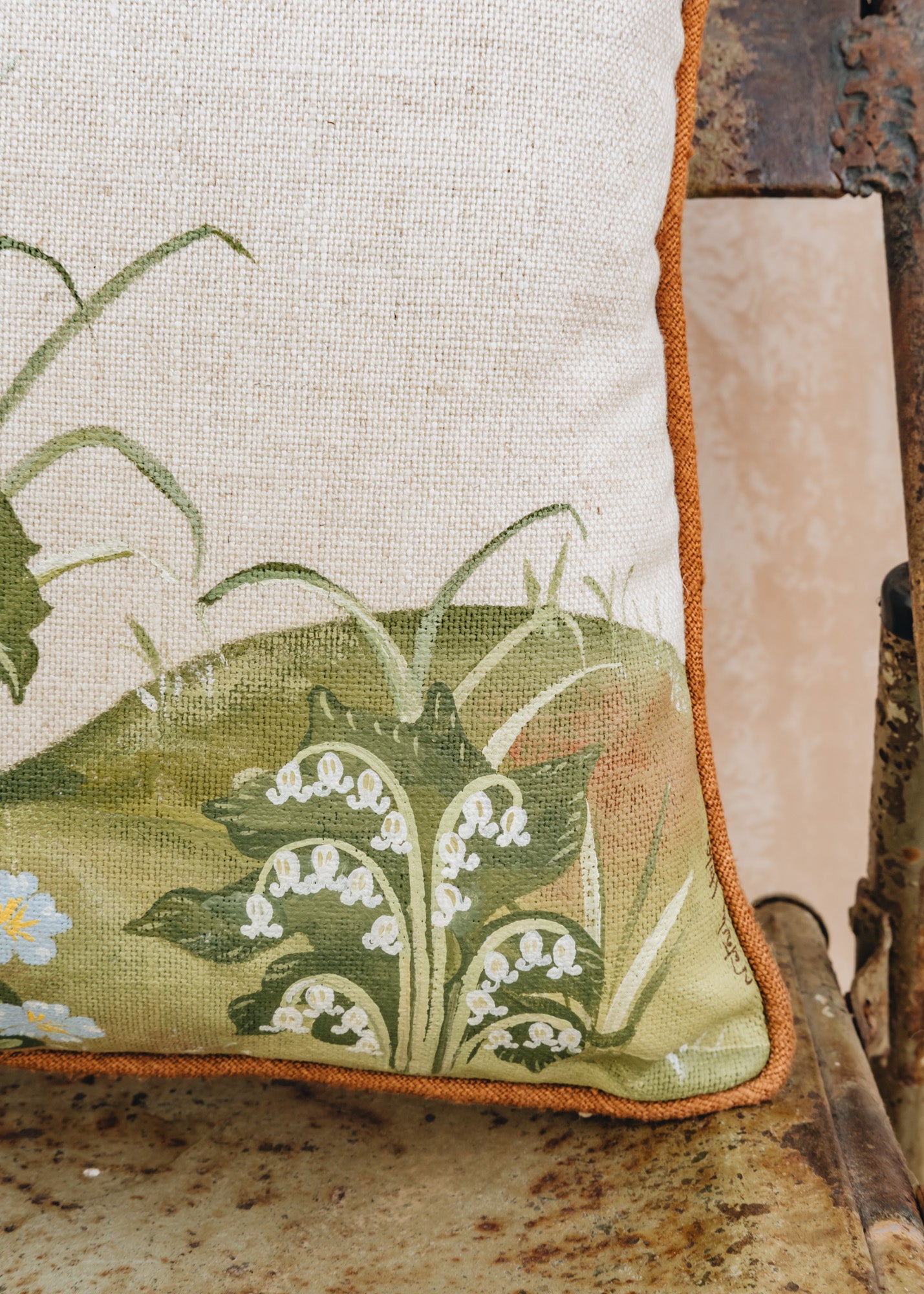 Natasha Hulse 'A Bed Of Spring' Woodland Floor Hand-Painted Cushion, Style A
