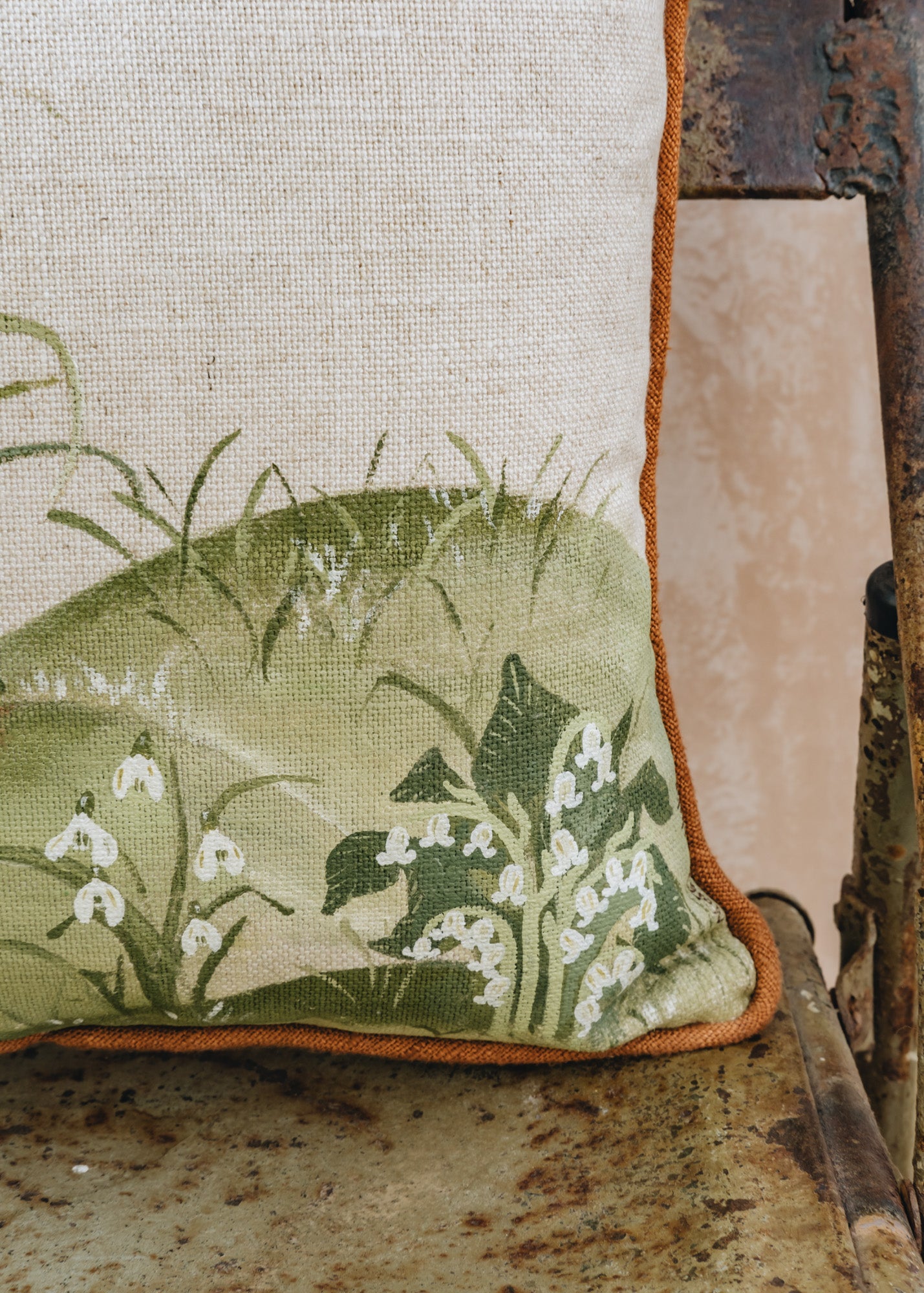 Natasha Hulse 'A Bed Of Spring' Woodland Floor Hand-Painted Cushion, Style B