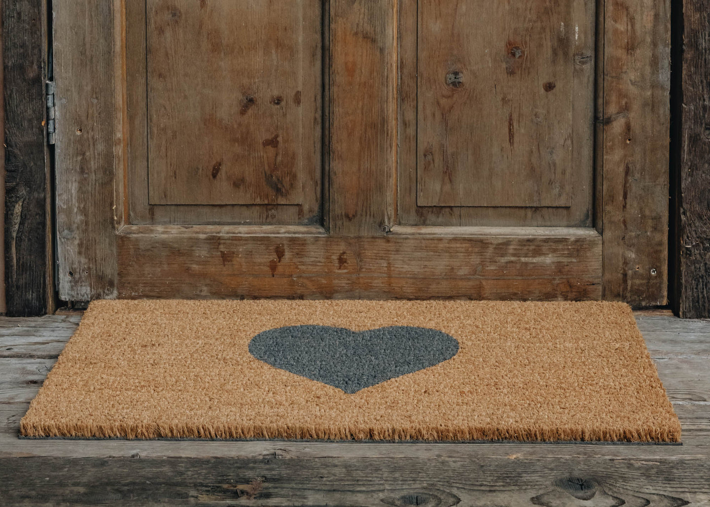 Small Heart Doormat in Coir