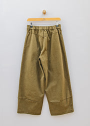 Neirami Barrel Trousers in Cotton Stone Muschio