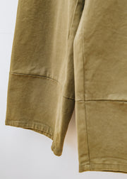 Neirami Barrel Trousers in Cotton Stone Muschio