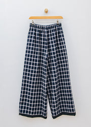 Neirami Coulisse Trousers in Flanella Tartan Blue