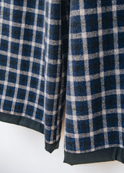Neirami Coulisse Trousers in Flanella Tartan Blue
