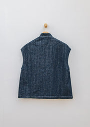 Neirami Denim Vest in Indaco