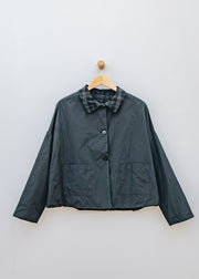 Neirami Double Face Jacket in Taffeta Solid Nero