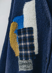 Neirami Patch Cardigan in Track Patch Oceano