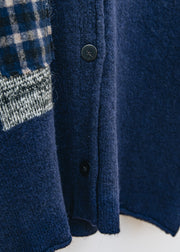 Neirami Patch Cardigan in Track Patch Oceano