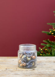 Nkuku Adisa Antique Gold and Rust Bauble Jar, 16 baubles