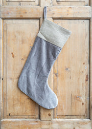 Karru Velvet Stocking in Light Grey