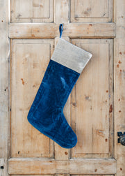 Karru Velvet Stocking in Indigo