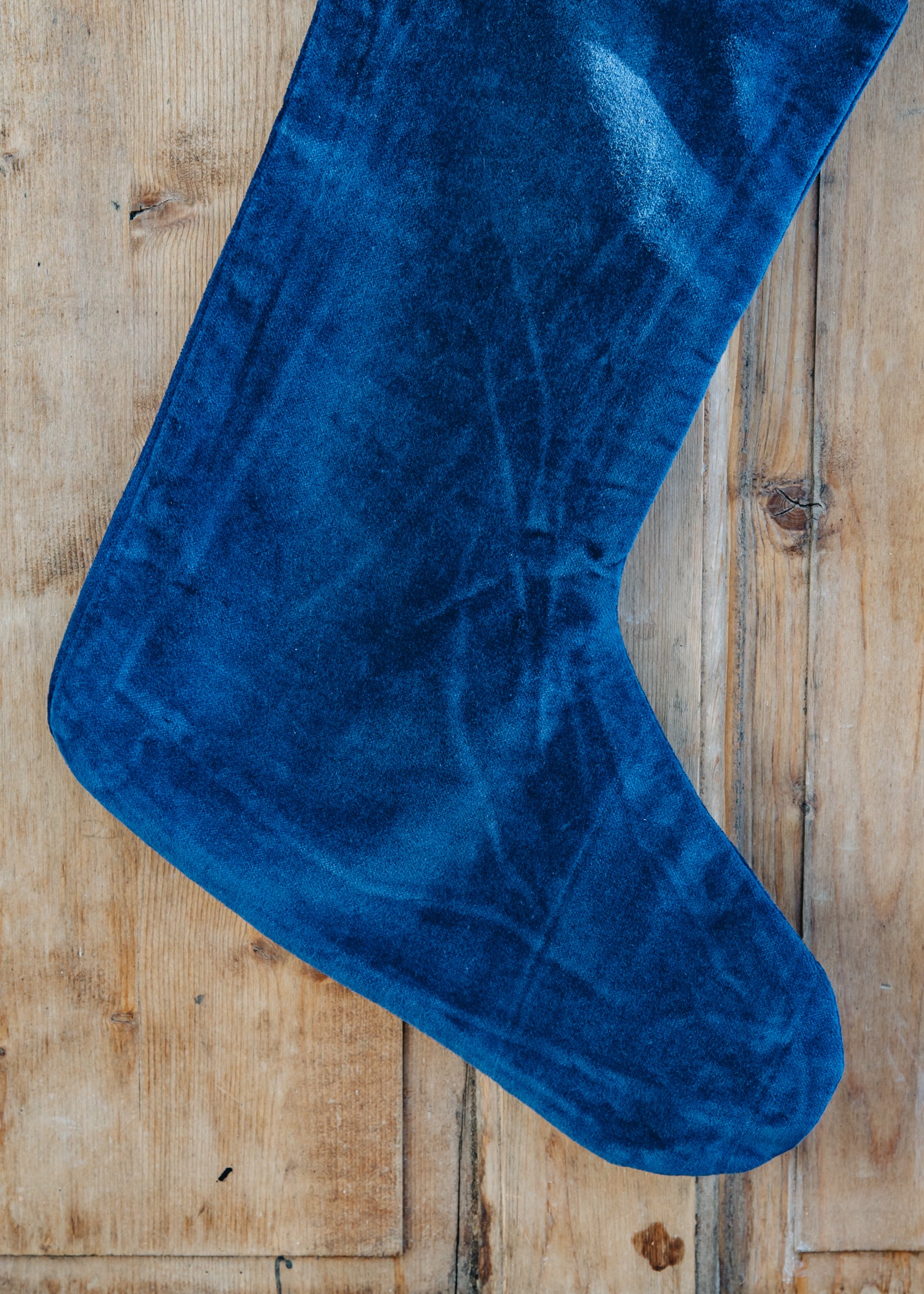 Nkuku Karru Velvet Stocking in Indigo