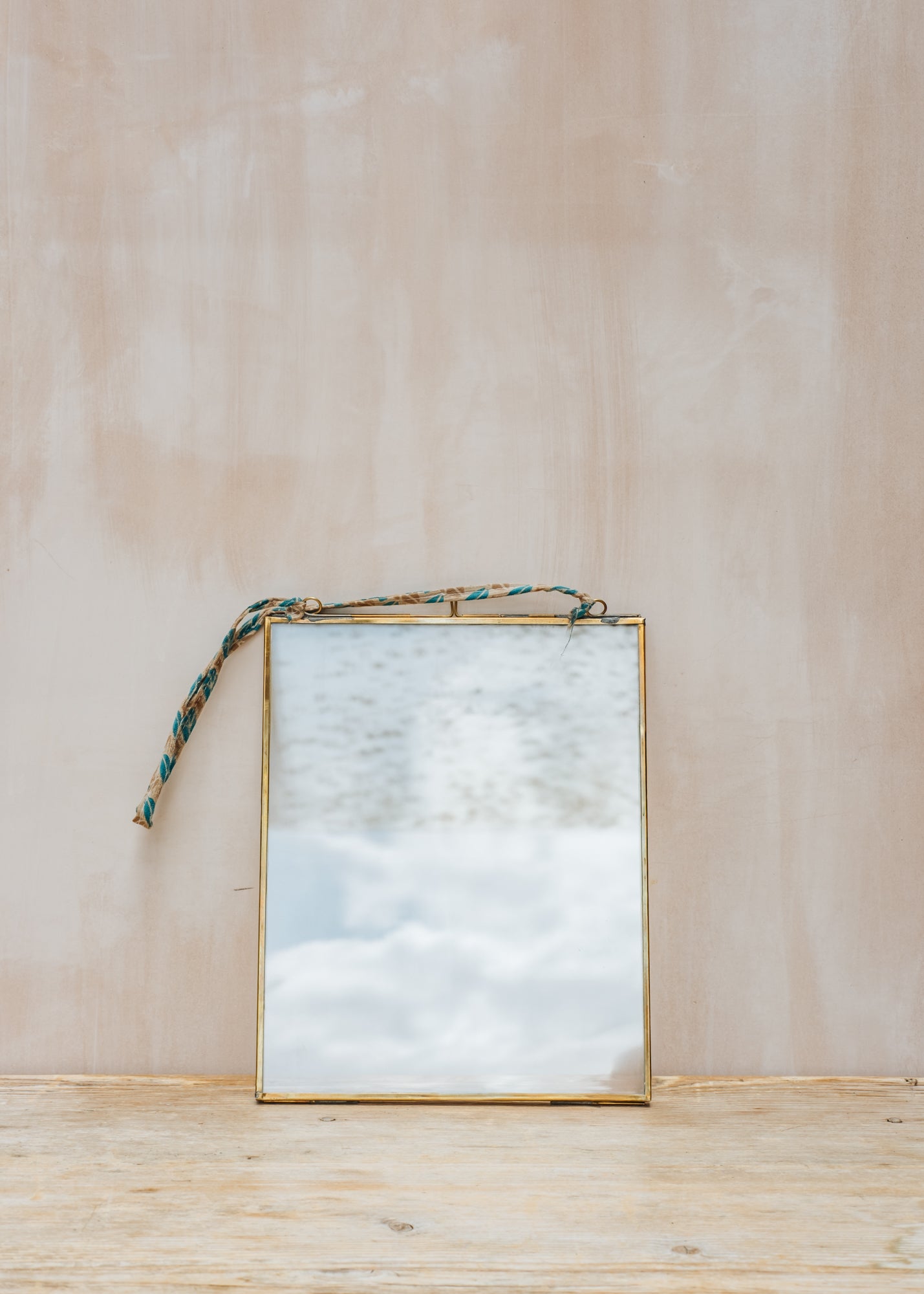 Kiko Brass Clear Glass Hanging Photo Frame in Portrait 8x10
