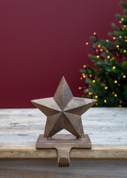 Kotta Star Antique Brass Stocking Holder