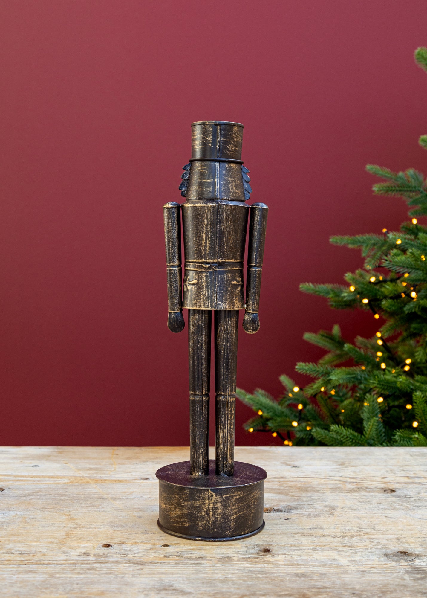 Nkuku Large Imay Nutcracker Ornament in Antique Brass