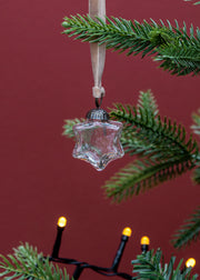 Mini Sardi Star Bauble in Clear