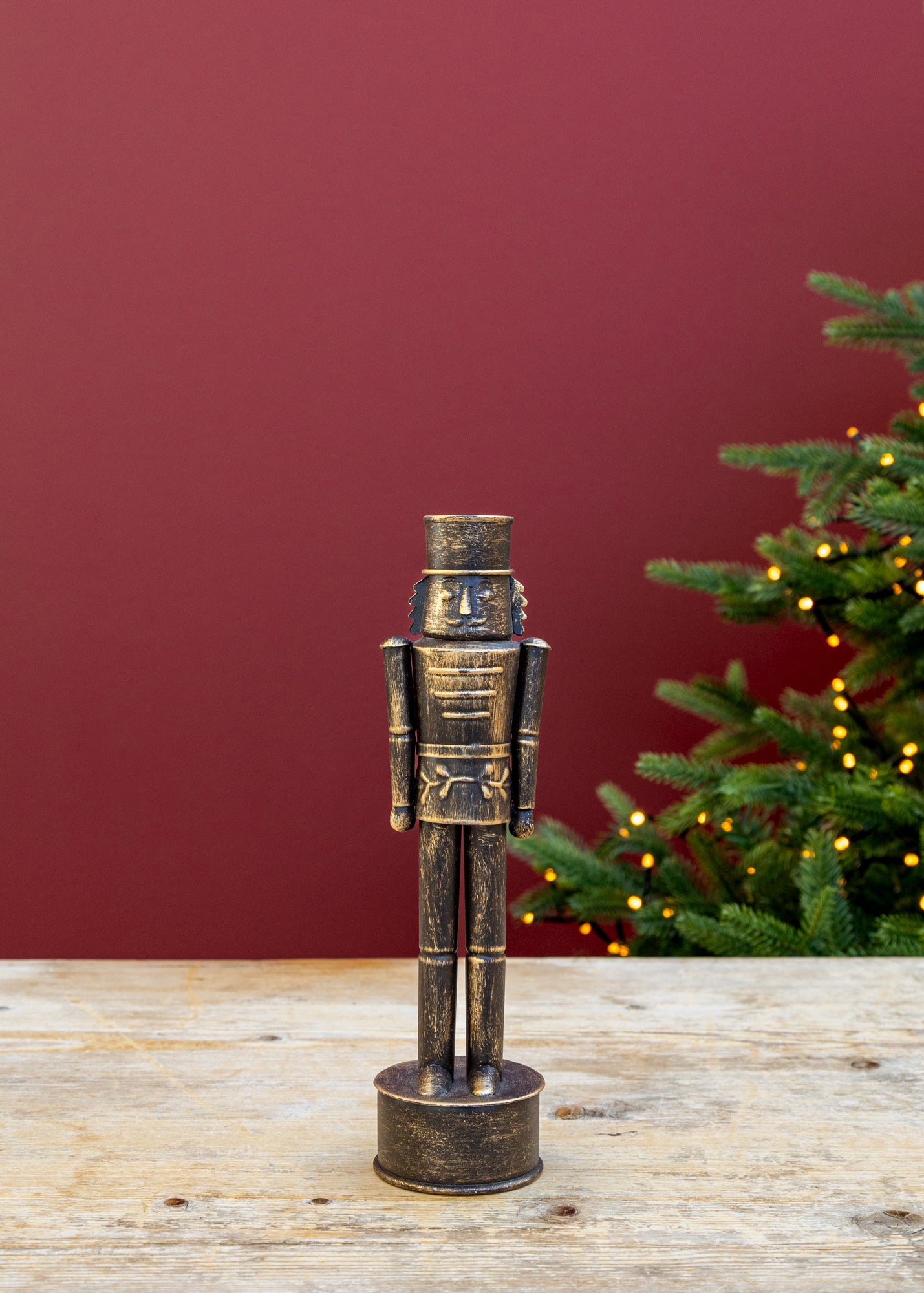 Small Imay Nutcracker Ornament in Antique Brass