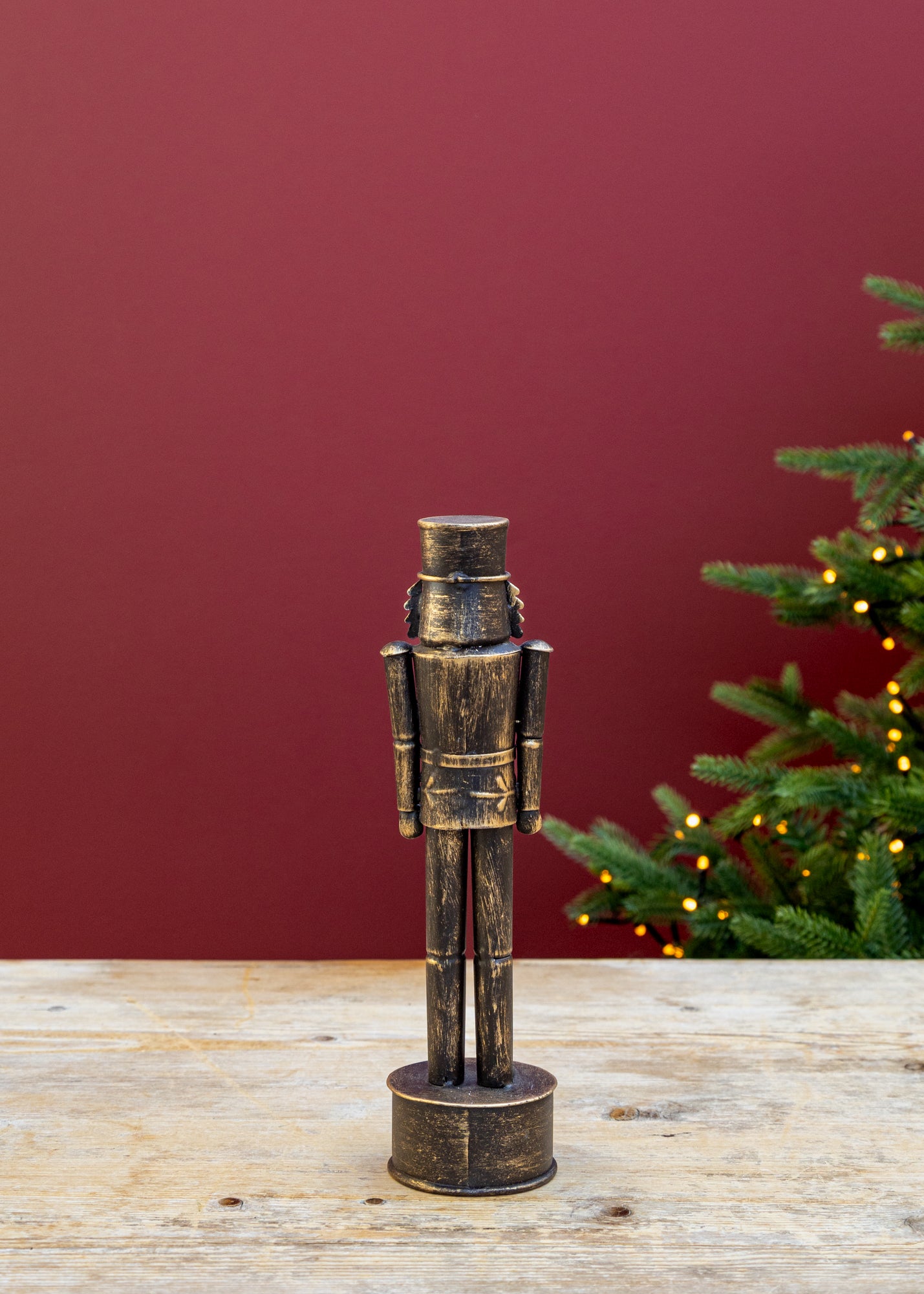 Nkuku Small Imay Nutcracker Ornament in Antique Brass