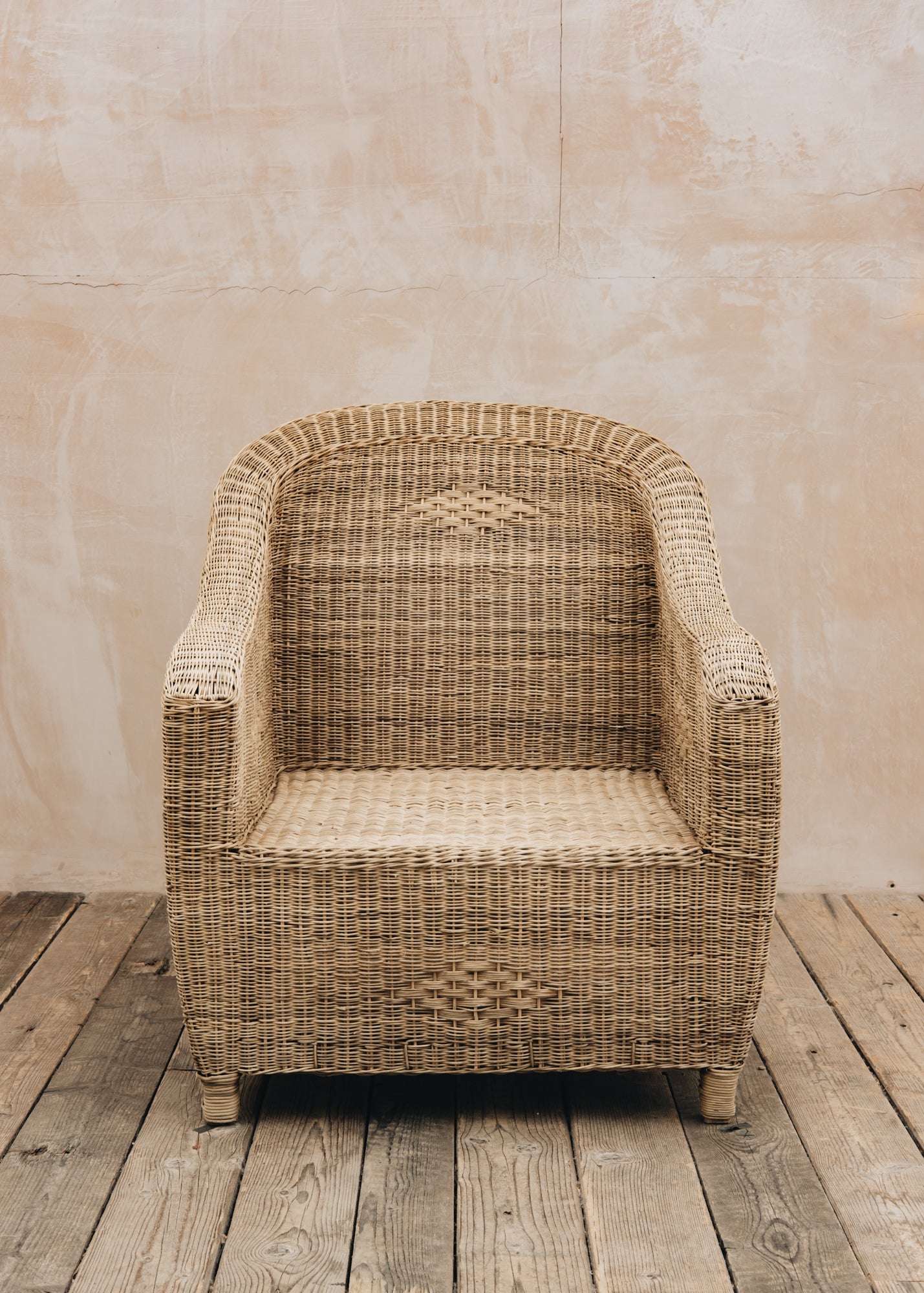 Nzuri Relaxed Cane One Seater Sofa