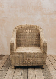 Nzuri Relaxed Cane One Seater Sofa