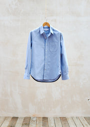 Orlebar Brown Blue Oxford Cotton Hidden BD Shirt