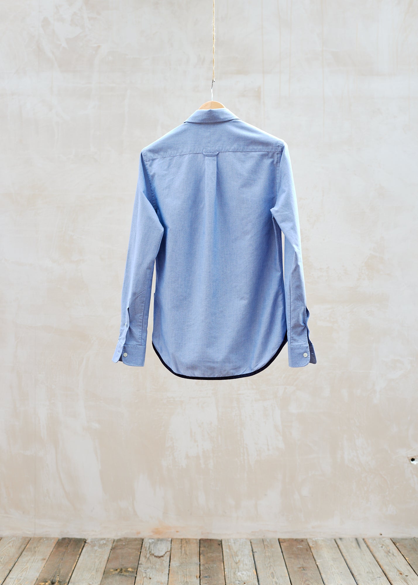 Orlebar Brown Blue Oxford Cotton Hidden BD Shirt