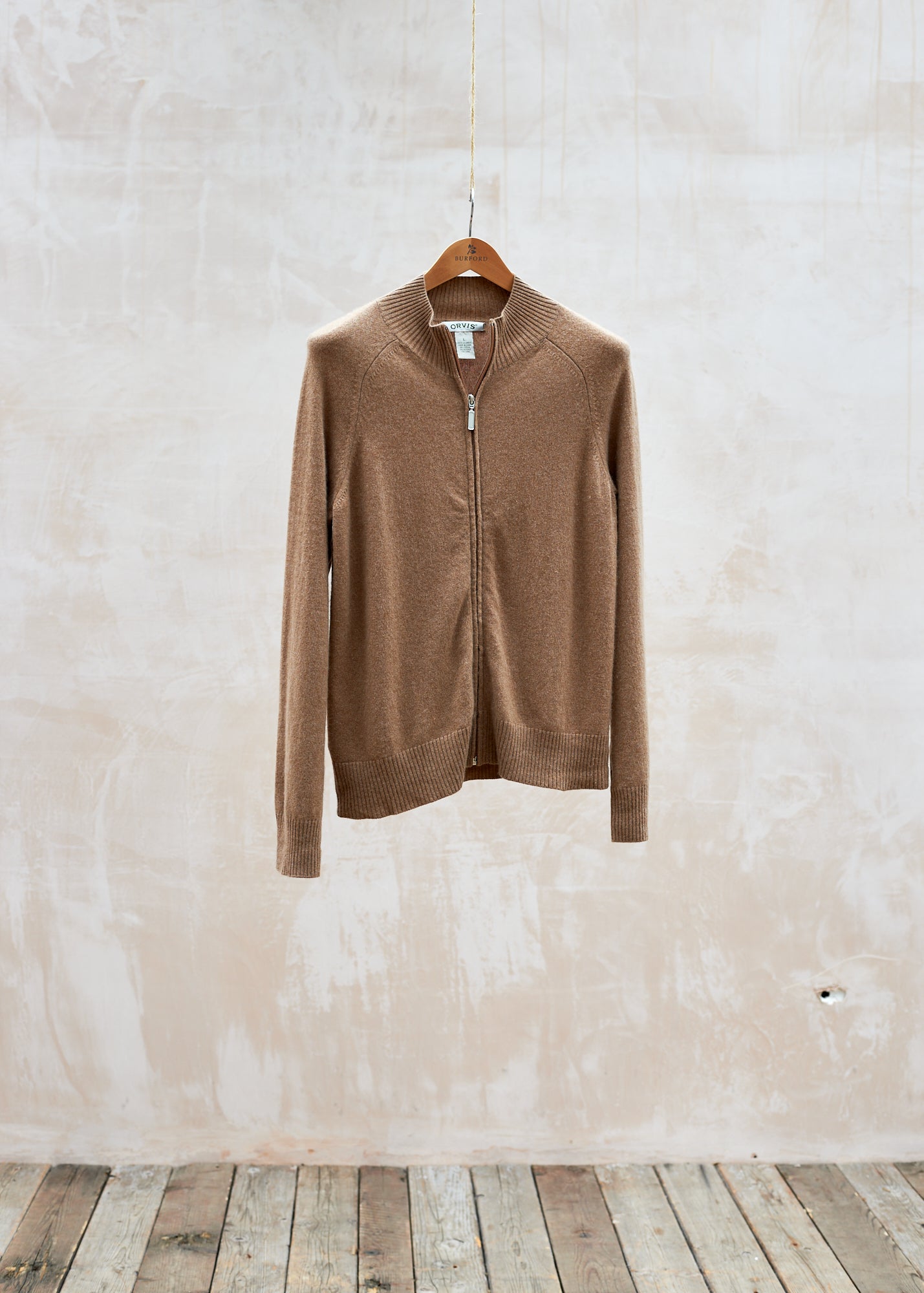Orvis Zip-Up Cashmere Jumper - Large