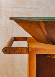 OFYR Pro 100 Grill Corten Steel Storage Island