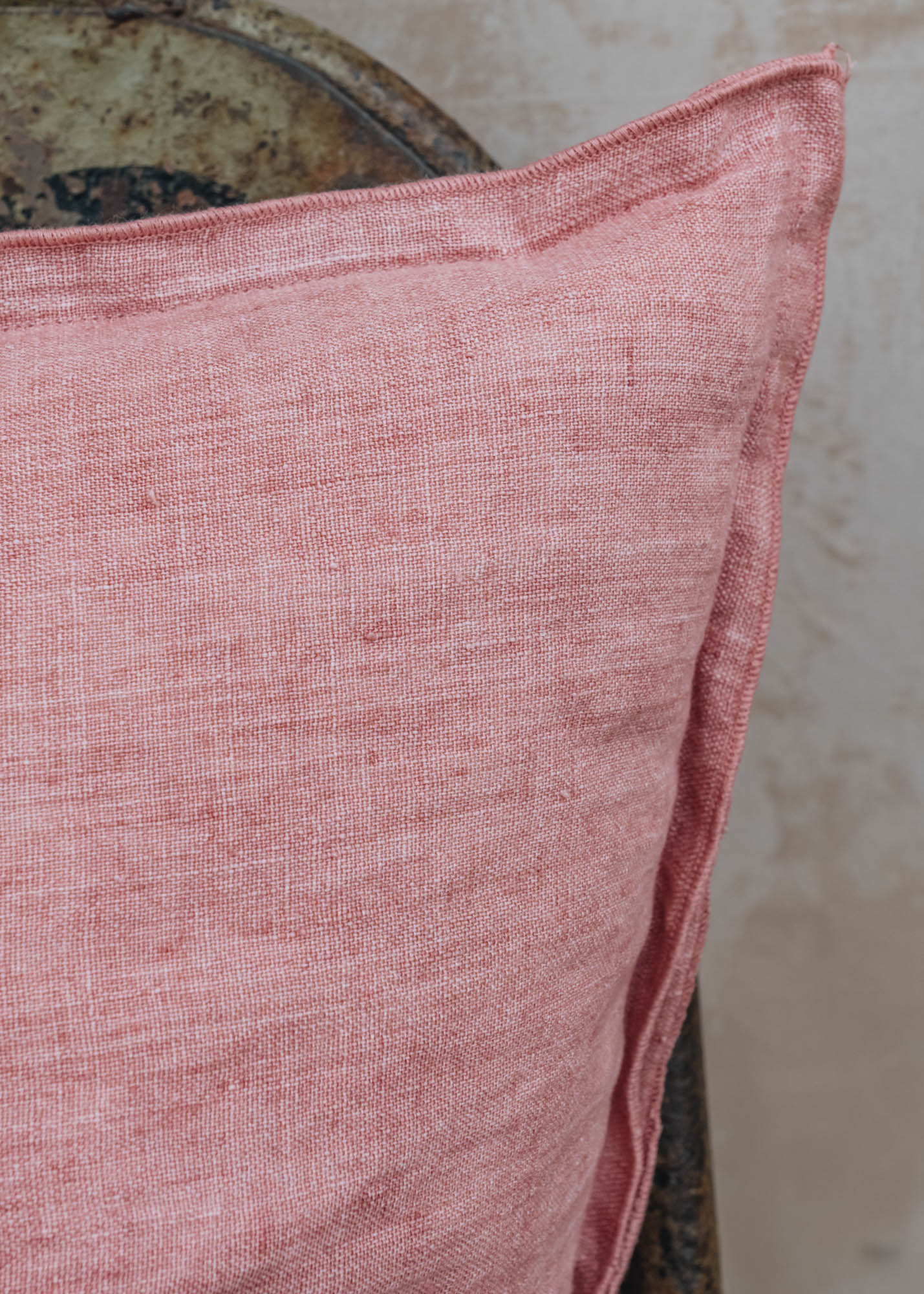 Bungalow Old Rose Linen Cushion