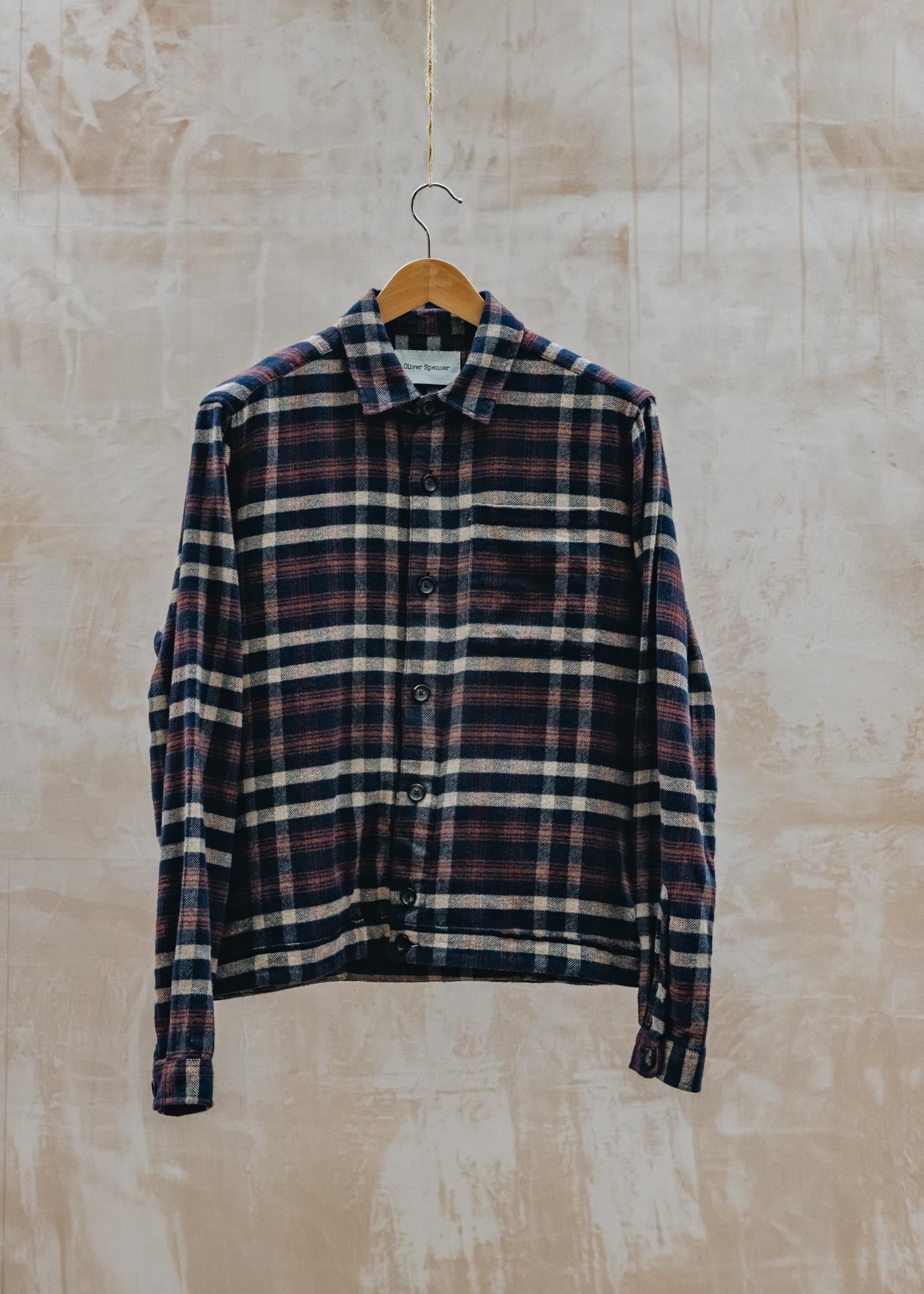 Oliver Spencer Milford Jacket in Becker Navy and Beige