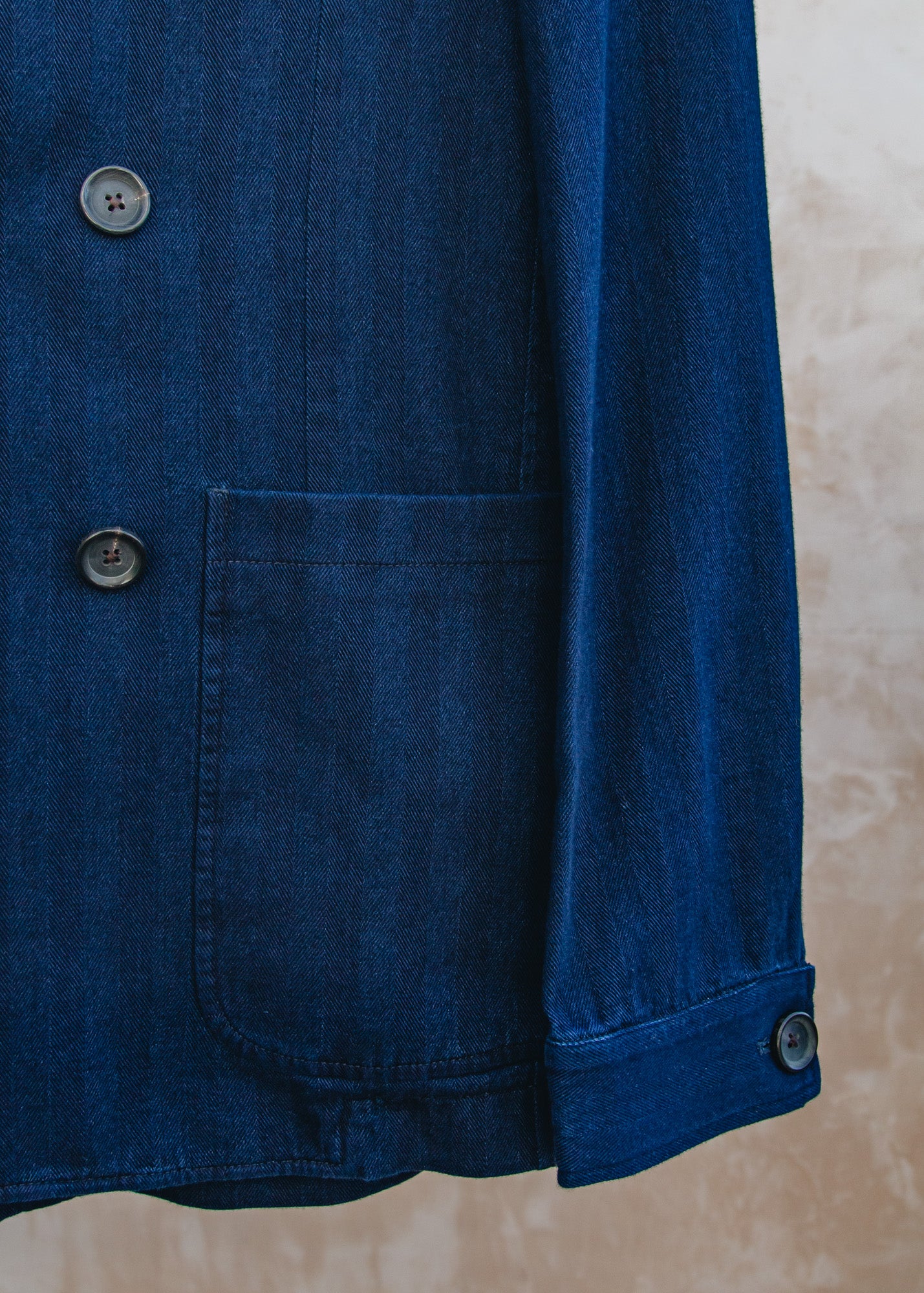 Oliver Spencer Double Breasted Jacket in Indigo Blue